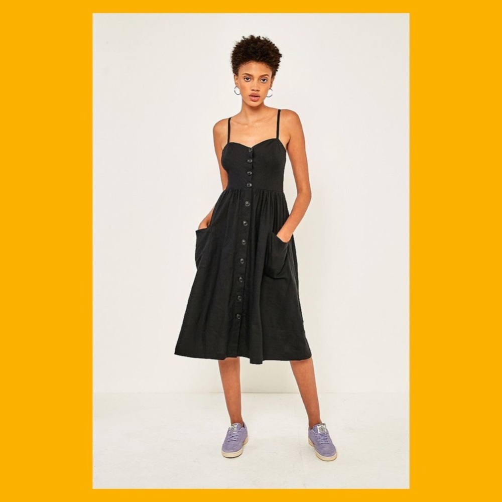 Cooperative Emilia A-Line Button-Down Midi Dress S